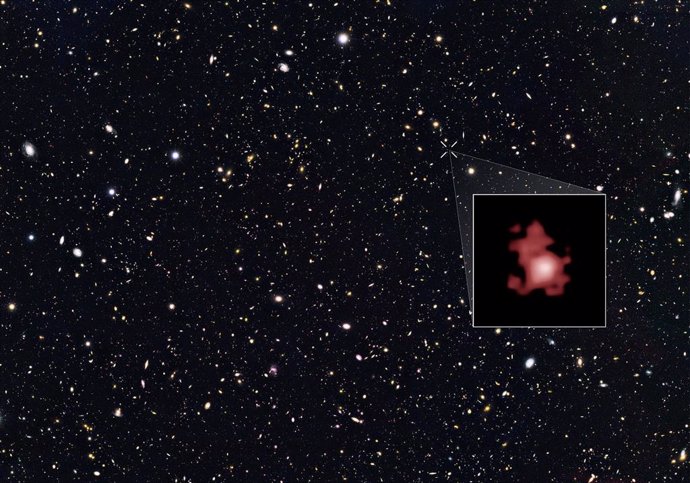 Imagen del Hubble de la galaxia más lejana conocida, GN-z11