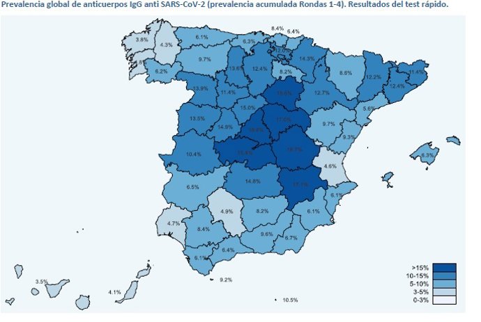 Mapa de seroprevalencia.