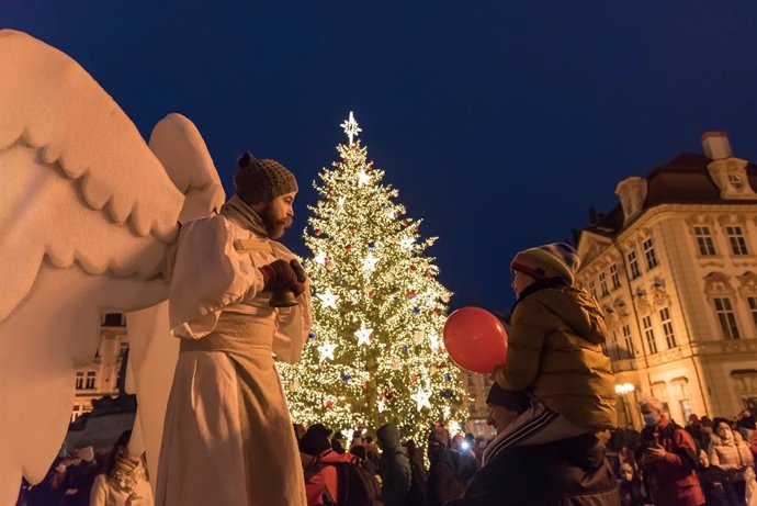 Decoración de Navidad en Praga