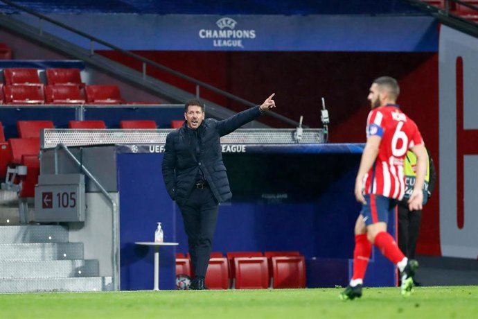 El entrenador del Atlético de Madrid, Diego Pablo Simeone