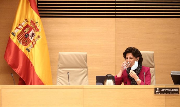 La presidenta del Tribunal de Cuentas, María José de la Fuente, ante  la Comisión Mixta
