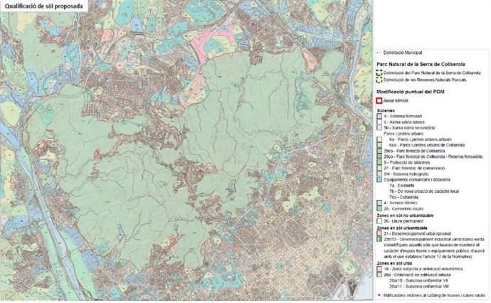 Aprobada la modificación del PGM para mejorar la protección del parque de Collserola (Barcelona).