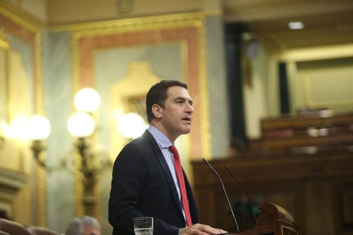 El diputado del PP Miguel Ángel Castellón en el Pleno del Congreso