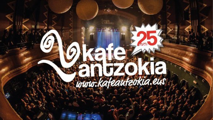 Cartel del 25 aniversario del Kafe Antzokia de Bilbao