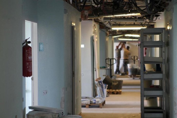 Obras de remodelación en el hospital de Hellín.