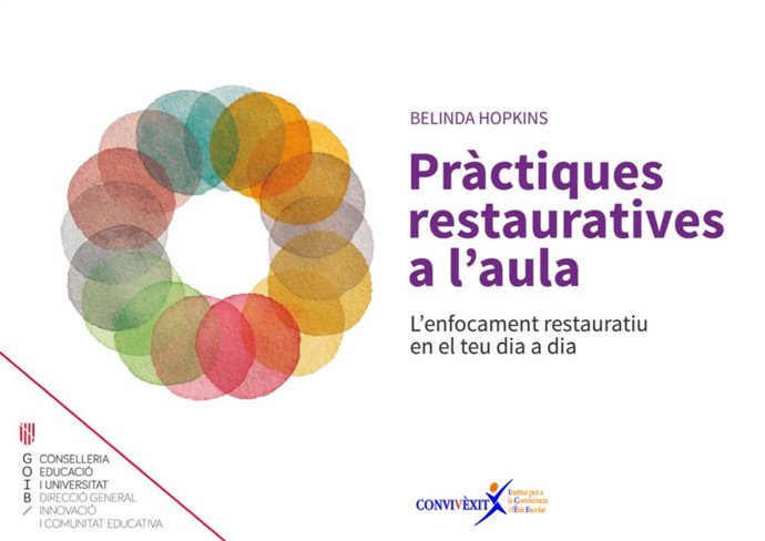 Cartel promocional de la publicación 'Prácticas restaurativas en el aula', de la británica Belinda Hopkins.