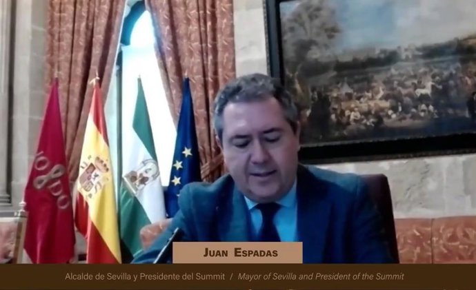 Un momento de la intervención telemática del alcalde