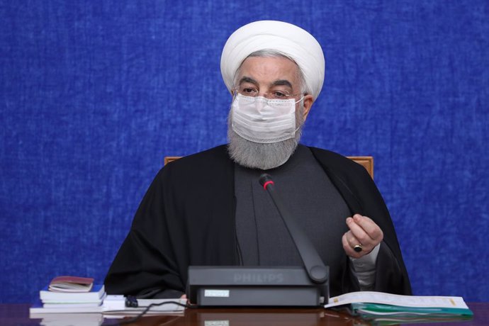HANDOUT - 15 December 2020, Iran, Tehran: Iranian President Hassan Rouhani speaks during a meeting of the cabinet's Economic Coordination Board. Photo: -/Iranian Presidency/dpa - ATTENTION: editorial use only and only if the credit mentioned above is re