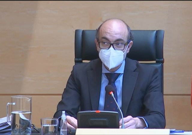 El consejero de Cultura y Turismo, Javier Ortega, durante su comparecencia en las Cortes.