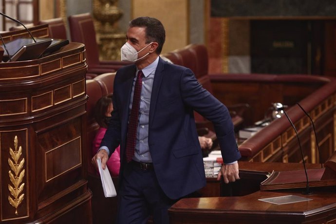 Pedro Sánchez compareix al Congrés dels Diputats.