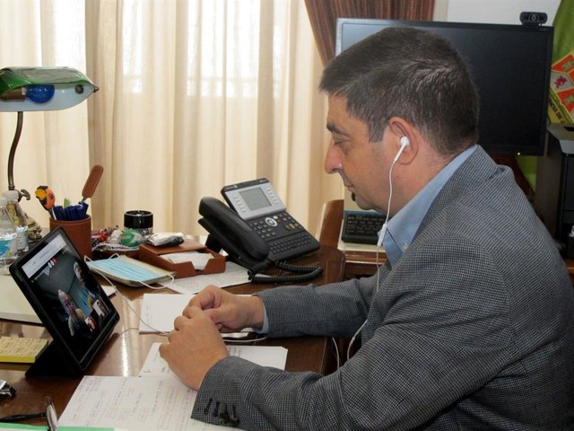 Francisco Reyes durante su intervención telemática en la jornada