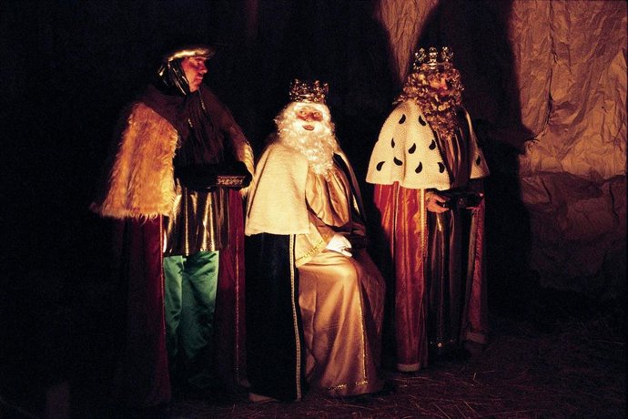 Imagen de archivo de los Reyes Magos en Higuera de la Sierra (Huelva).