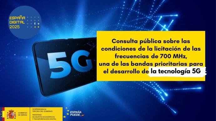 El Gobierno somete a consulta pública las condiciones de la subasta de 700 MHz, prioritaria para el 5G
