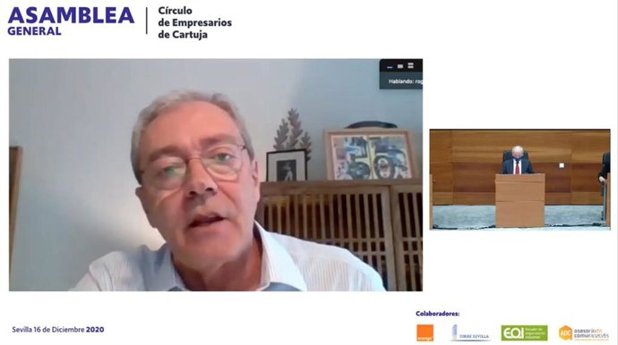 Velasco durante la inauguración de la Asamblea General del Círculo de Empresarios del PCT Cartuja,