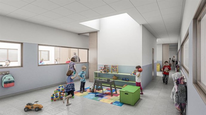 Simuluación en proyecto 3D del CEIPIEEM Simó Ballester de Manacor.