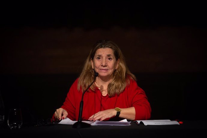 La presidenta de l'Acadmia del Cinema Catal, Isona Passola, intervé durant la presentació dels XIII Premis Gaudí i el recompte del cinema catal del 2020. Barcelona, Catalunya (Espanya), 16 de desembre del 2020.