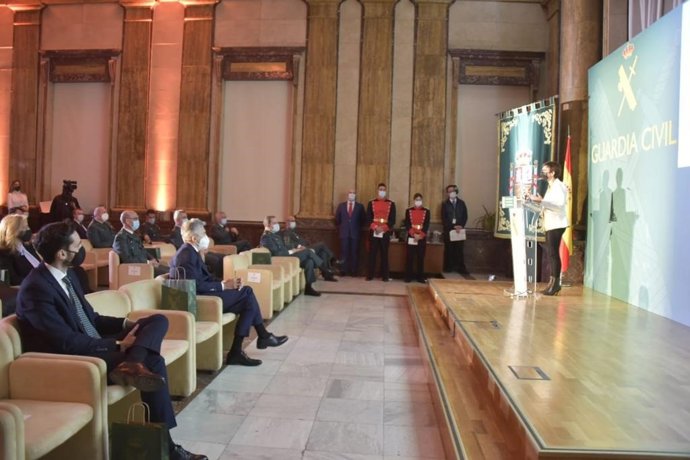 Imagen del 175 aniversario de la Cartilla de la Guardia Civil, celebrado bajo la presidencia del ministro del Interior, Fernando Grande-Marlaska