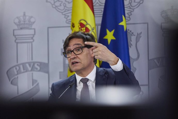 El ministro de Sanidad, Salvador Illa, ofrece una rueda de prensa tras el Consejo Interterritorial del Sistema Nacional de Salud, en Madrid (España), a 16 de diciembre de 2020.