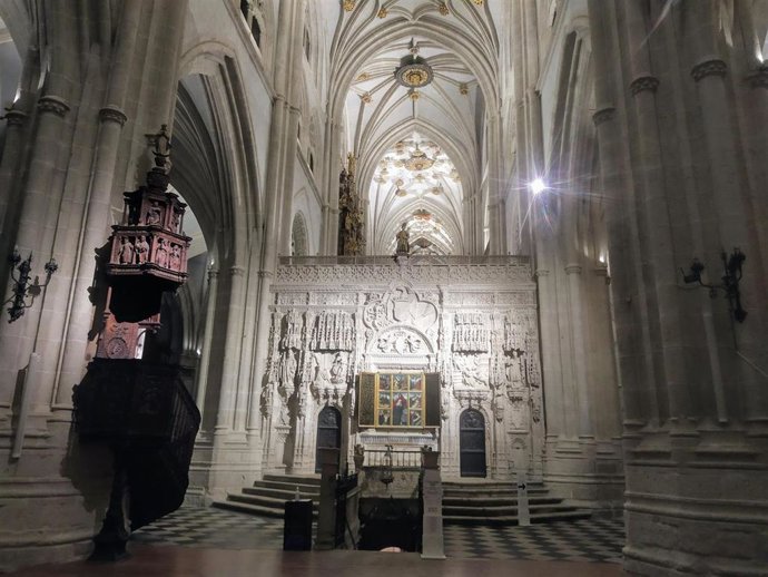 Iluminación de la catedral de Palencia.