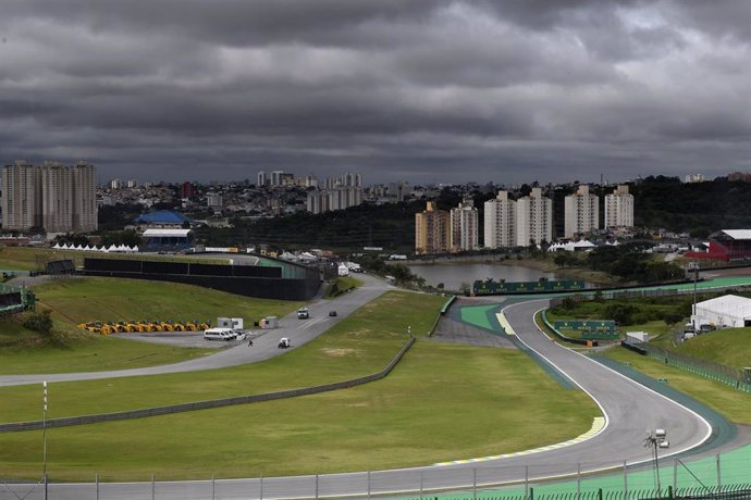 Vista general del circuito de Interlagos en Sao Paulo, Brasil