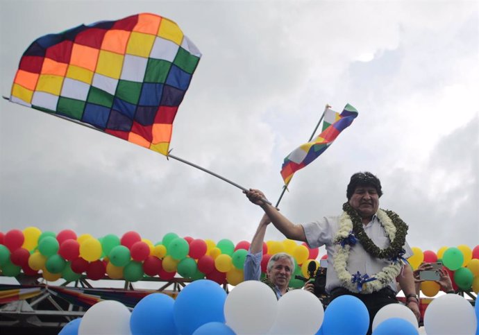 El expresidente de Bolivia Evo Morales y el que era su vicepresidente Álvaro García Linera.