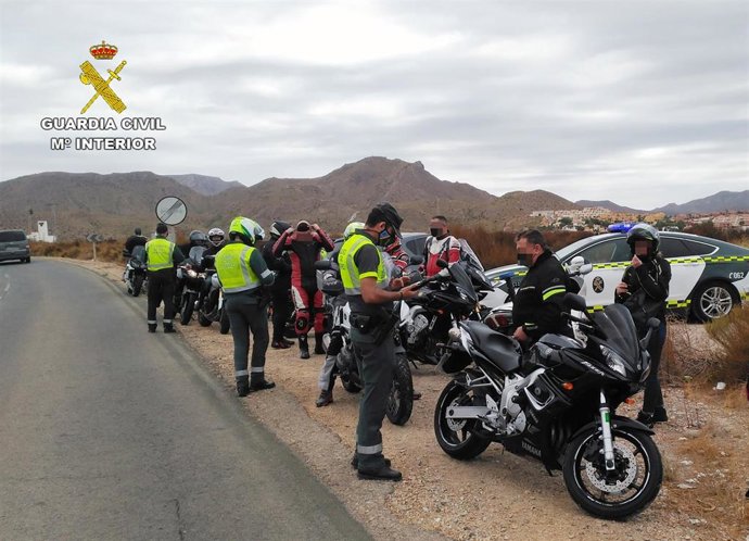 Control de la Guardia Civil, foto de archivo