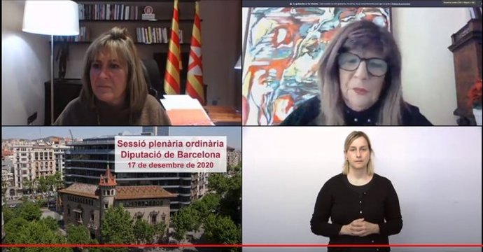 El pleno telemático de la Diputación de Barcelona