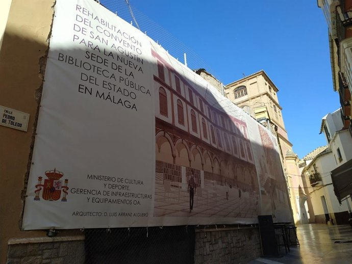 Fachada de la futura biblioteca pública del Estado en el antiguo convento de San Agustín