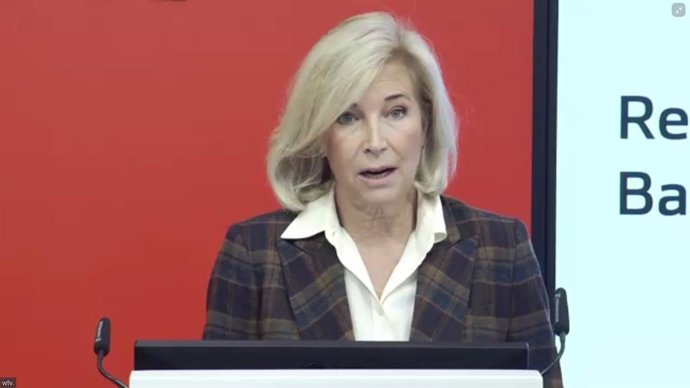 Consejera delegada de Bankinter, María Dolores Dancausa, en la presentación de resultados del tercer trimestre de 2020
