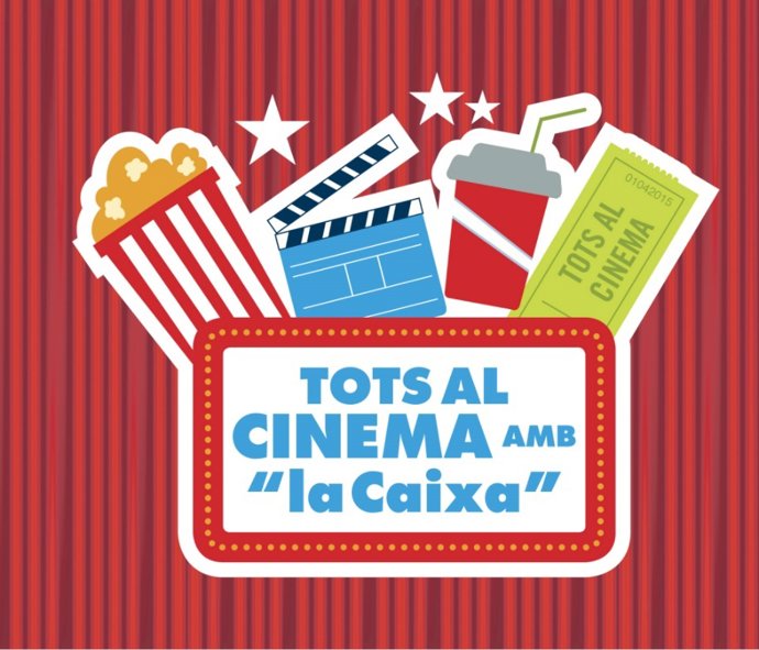 Cartel de 'Tots al cinema amb 'la Caixa''.