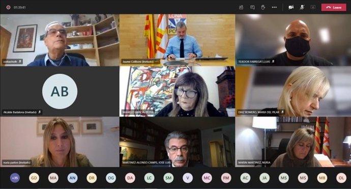 El pleno telemático de la Diputación de Barcelona