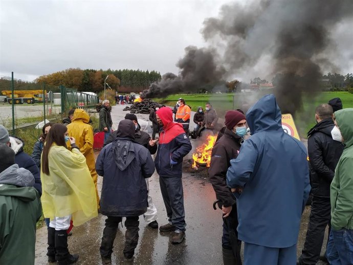 Trabajadores de Gamesa en protesta