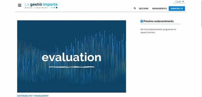 Web de l'Observatori La gestió importa.