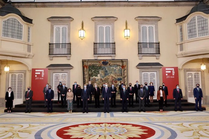 Reunión del Patronato de la Fundación pro Real Academia Española (pro-RAE), que ha estado presidida por el Rey Felipe VI.