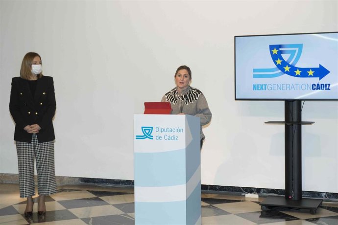 Irene García presentando los proyectos provinciales para los fondos Next Generation