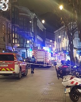 Incendio en un edificio de la calle Héroes de Alcántara.