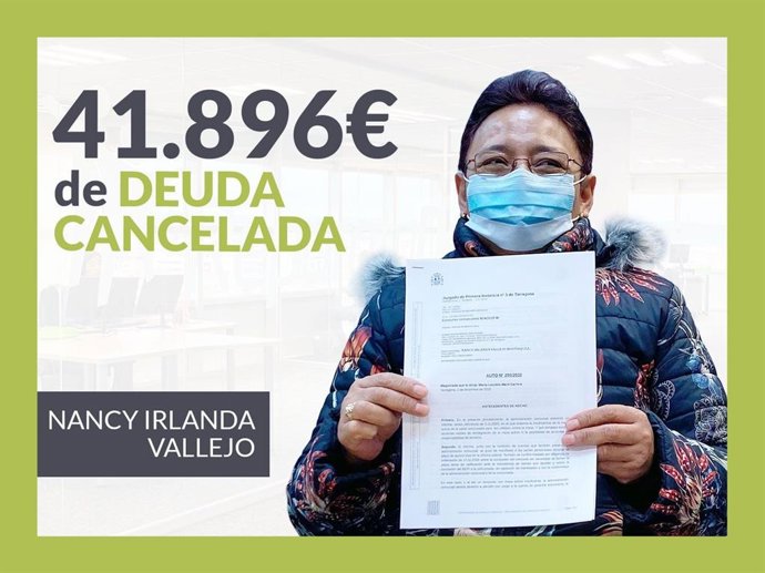 Nancy, ha cancelado todas sus deudas con Repara tu deuda abogados
