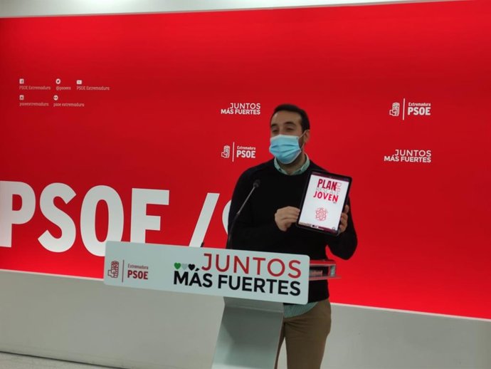 El secretario general de Juventudes Socialistas de Extremadura, Juan Antonio Morales