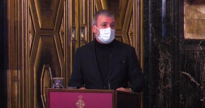 El primer teniente de alcalde de Barcelona, Jaume Collboni, en rueda de prensa.