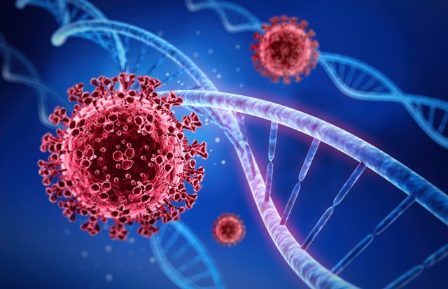 Coronavirus y genes. ADN, Covid.