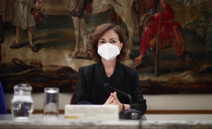 La vicepresidenta primera y ministra de la Presidencia, Relaciones con las Cortes y Memoria Democrática, Carmen Calvo