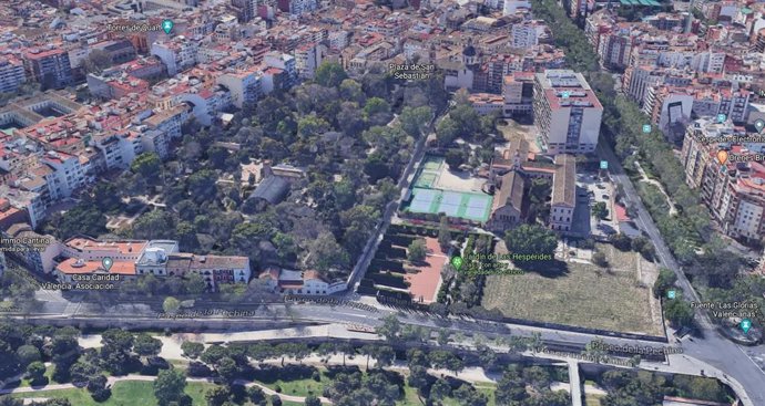 Jardí Botnic, Jardí de les Hesprides y solar de Jesuitas, cauce del Turia y Gran Vía
