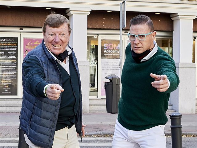 Cesar Cadaval and Jorge Cadaval 'Los Morancos' present Alcala Theatre reopening on November 19, 2020 in Madrid, Spain.