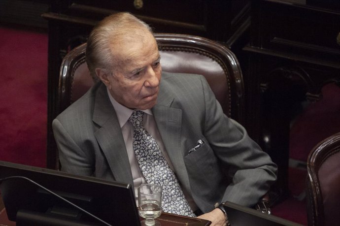 Imagen de archivo del expresidente y senador de Argentina, Carlos Menem.