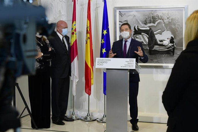 El presidende de C-LM, Emiliano García-Page, en la inauguración del Museo de Arte Roberto Polo de Cuenca.