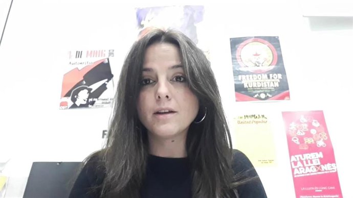 La diputada de la CUP Maria Sirvent en un vídeo de la formación.