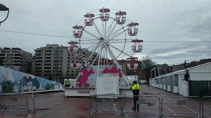 Atracciones cerradas en Avilés por las restricciones de Salud para evitar la propagación del coronavirus.