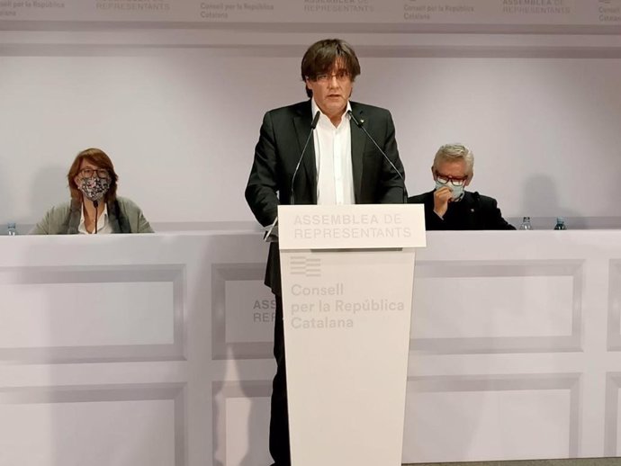 El expresidente de la Generalitat y presidente del Consell per la República, Carles Puigdemont