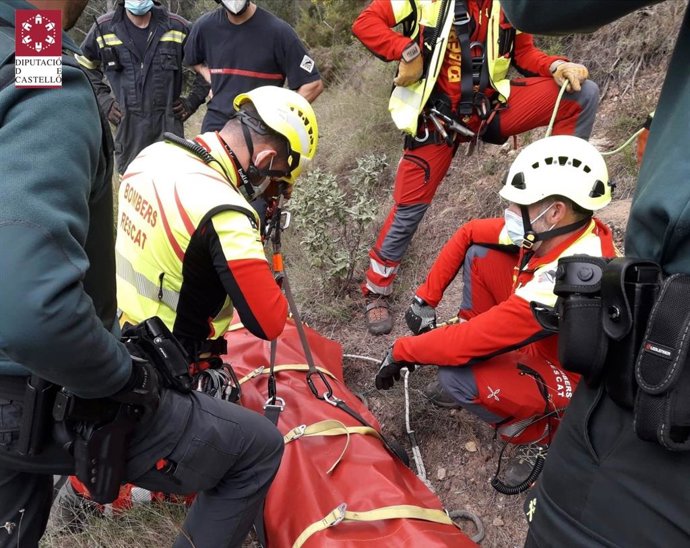 Rescate de un ciclista herido en Alfondeguilla, en la Sierra de Espadán