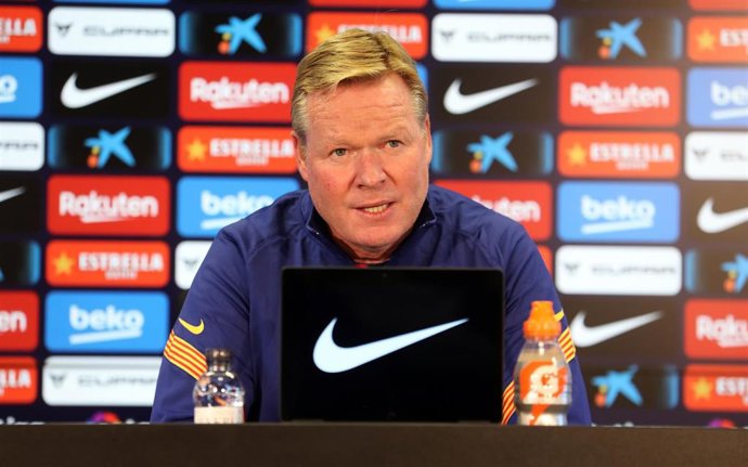 El entrenador del FC Barcelona, Ronald Koeman, en rueda de prensa